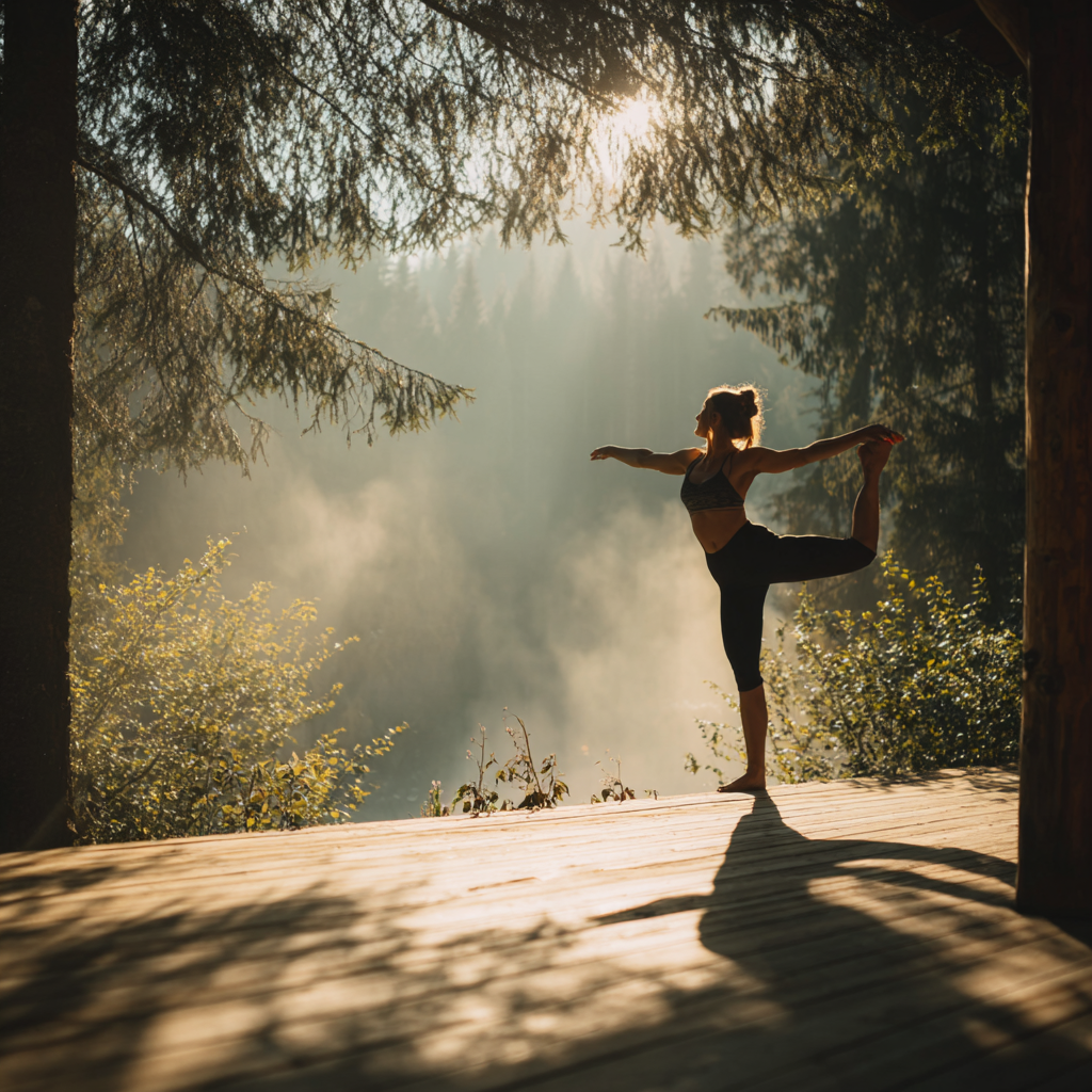 Йога інструктор в медитації